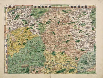 Beierse landkaarten van 1568 (Tafel 15) door Philipp Apian